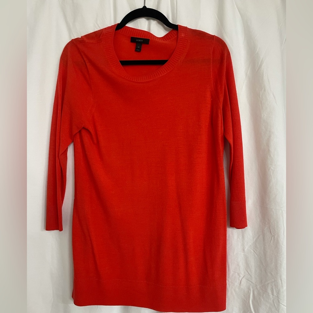 Jcrew orange light sweater